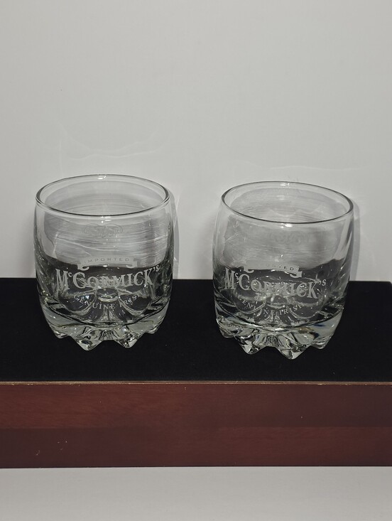 Mccormick Other - Set of 2 Vintage McCormick's Imported Irish Whiskey Rocks Glasses Bubble Base